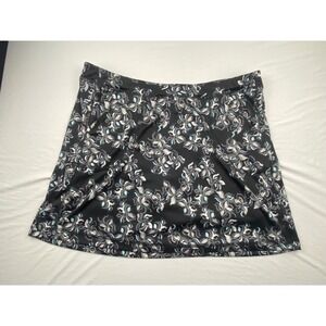 PGATOUR Womens Golf Skort Skirt Shorts Black Floral Print XL EG TG